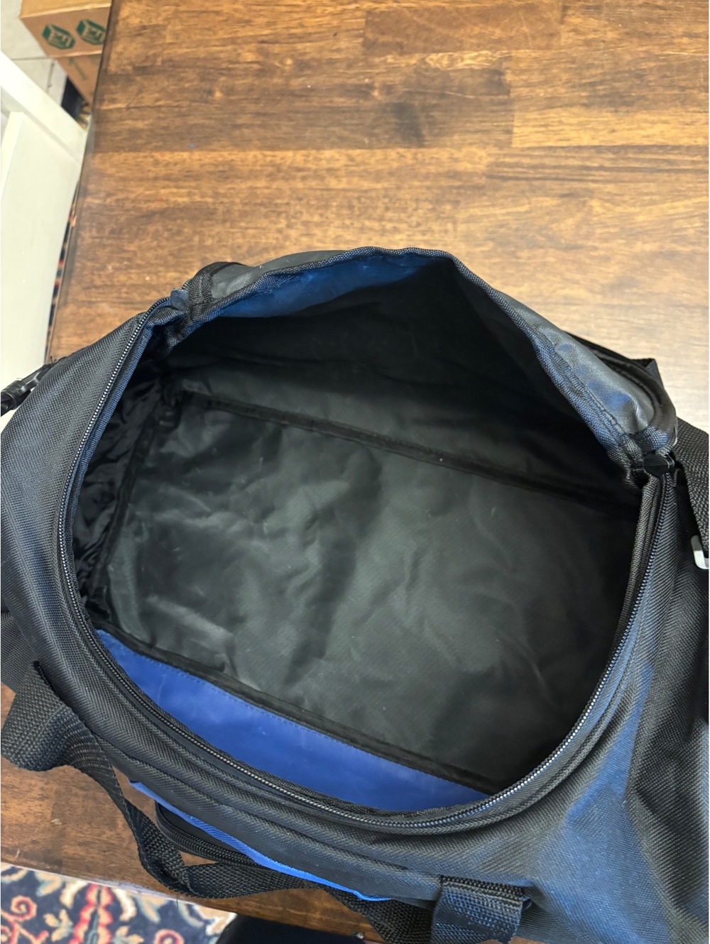 USA Olympic Rings Duffel Bag Black Blue Gym Travel Sports Shoulder Bag - Picture 11 of 12